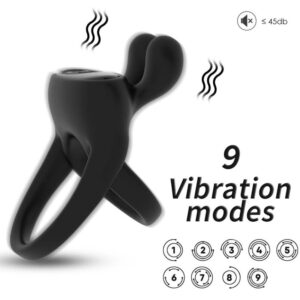 ARMONY – ANELLO VIBRATORE RABBIT NERO