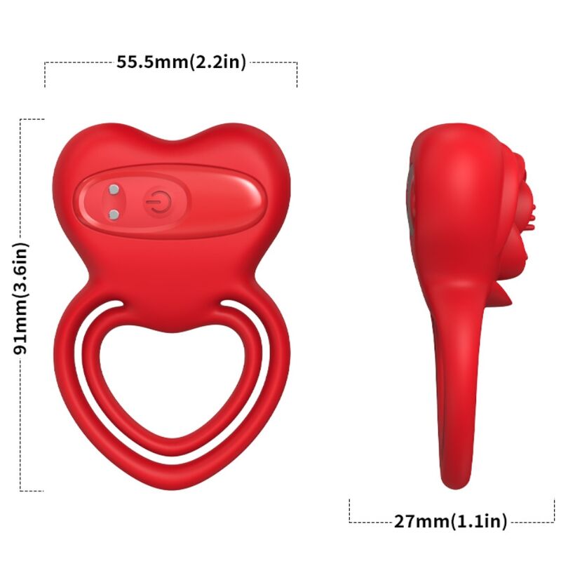 ARMONY - ANELLO VIBRATORE CUORE ROSSO - immagine 2