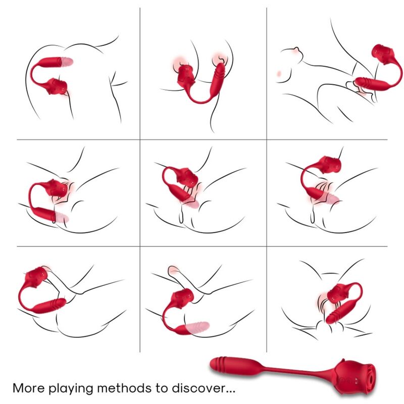 ARMONY - ROSEKNIGTH CLITORIDE SUCKER & VIBRATOR ROSSO - immagine 5