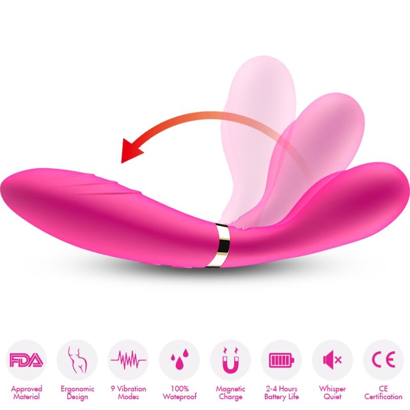 ARMONY - MASSAGGIATORE E VIBRATORE A Y-WAND DOPPIA TESTA FUCSIA - immagine 3