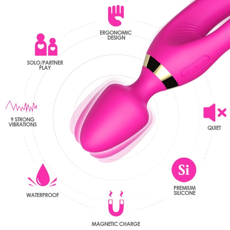 ARMONY - MASSAGGIATORE E VIBRATORE RABBIT FUCSIA - immagine 2