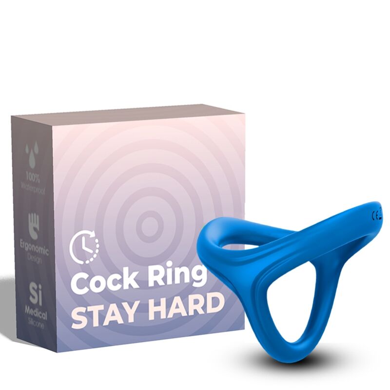 ARMONY – ANELLO TRESOR DOPPIO IN SILICONE BLU