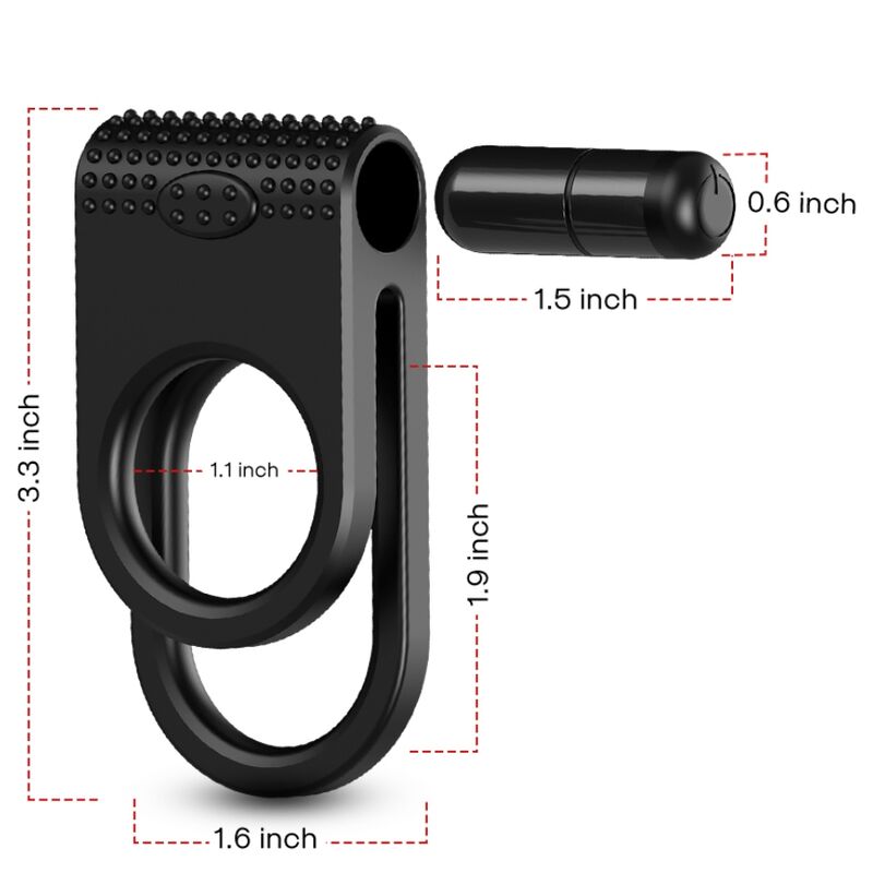 ARMONY - TWINS DOPPIO ANELLO VIBRATORE PER COPPIA NERO - immagine 2