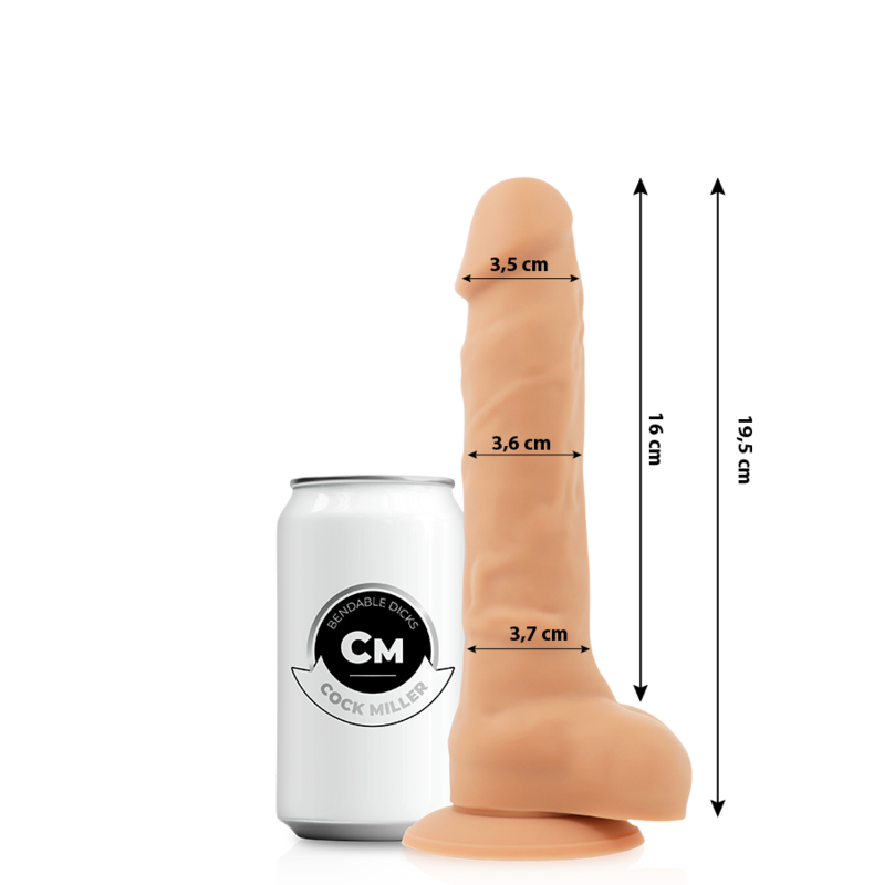 COCK MILLER - DILDO REALISTICO IN SILICONE DENSITÀ ARTICOLABILE FLESH 19,5 CM - immagine 3