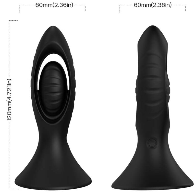 ARMONY - VIBRATORE E PLUG ANALE IN SILICONE NERO - immagine 5