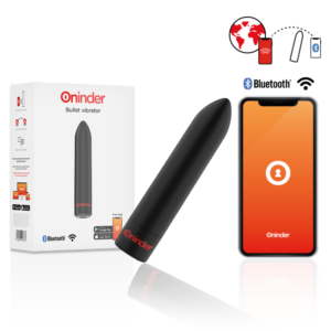 ONINDER – BERLIN VIBRATORE BULLET NERO 9 MODALITÀ 8,5 X 2 CM – APP GRATUITA