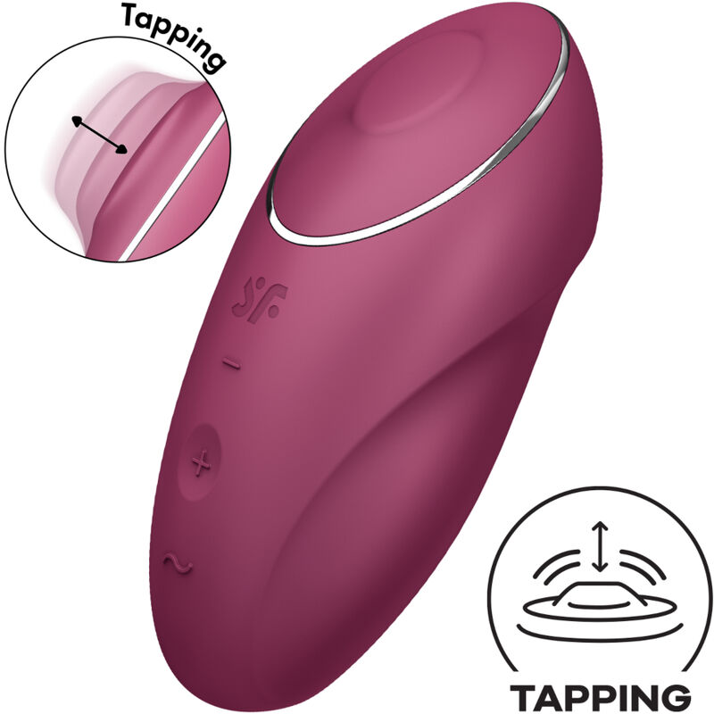SATISFYER – TAP & CLIMAX 1 VIBRADOR LAY-ON ROJO