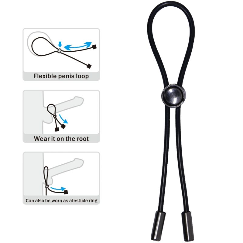 PRETTY LOVE - ANELLO PER PENE E TESTICOLI CON CORDONCINO - immagine 2