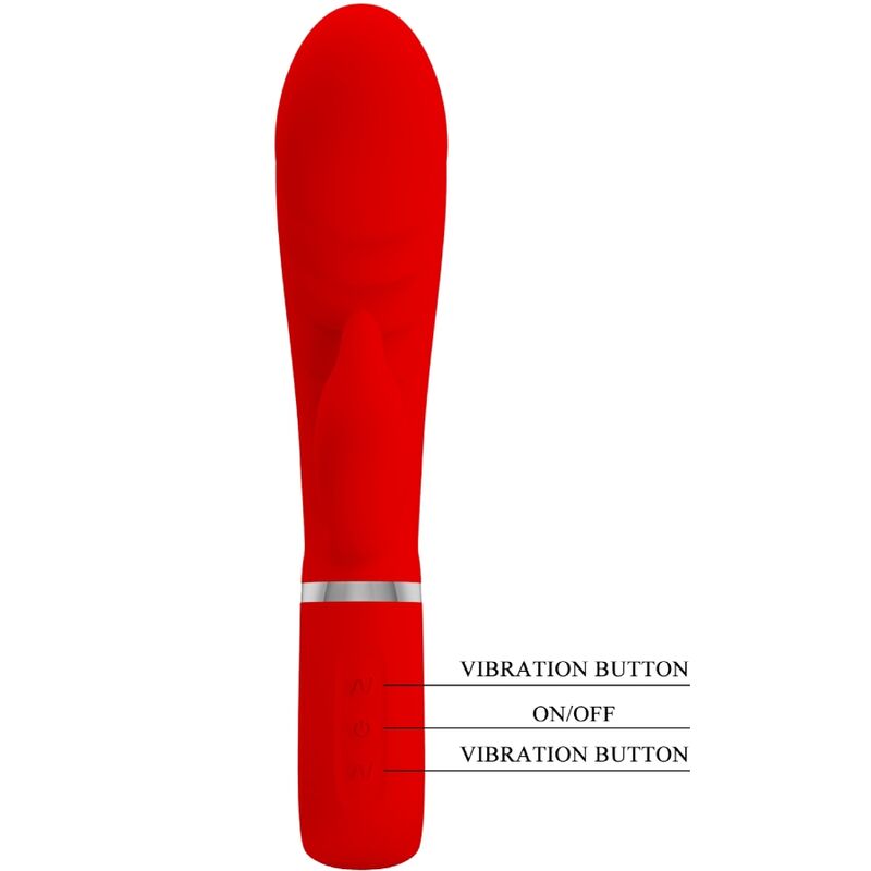 PRETTY LOVE - VIBRATORE MULTIFUNZIONE G-SPOT PRESCOTT ROSSO - immagine 2