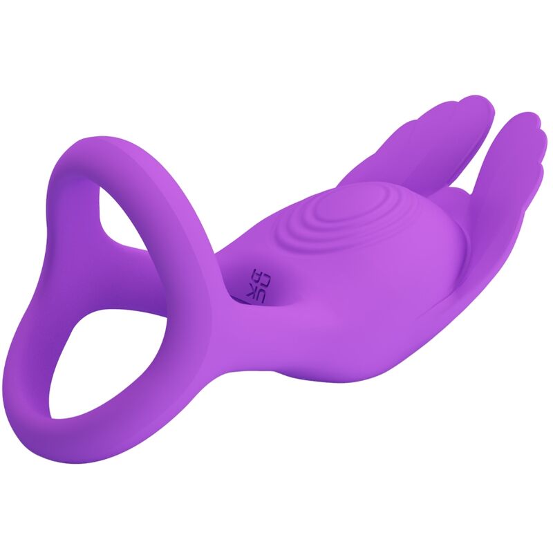 PRETTY LOVE - SILAS ANELLO PER PENE VIBRANTE 7 VIBRAZIONI IN SILICONE VIOLA - immagine 7