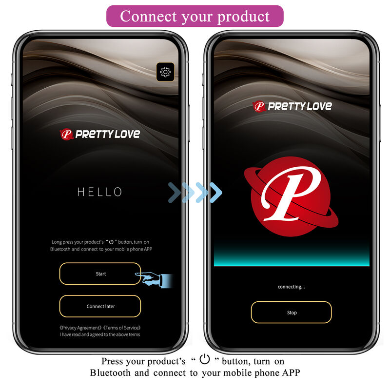 PRETTY LOVE - HECTOR VIBRATORE ELETTROSHOCK BY APP CONTROL VIOLA - immagine 11