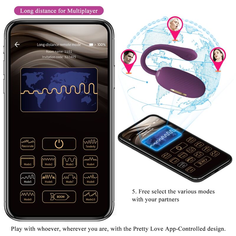 PRETTY LOVE - DOREEN UOVO VIBRANTE RICARICABILE VIOLA - immagine 13