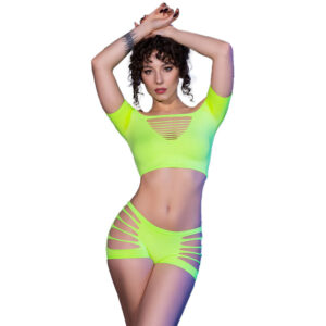 CHILIROSE – CR 4433 TOP E SHORTS VERDE S/M