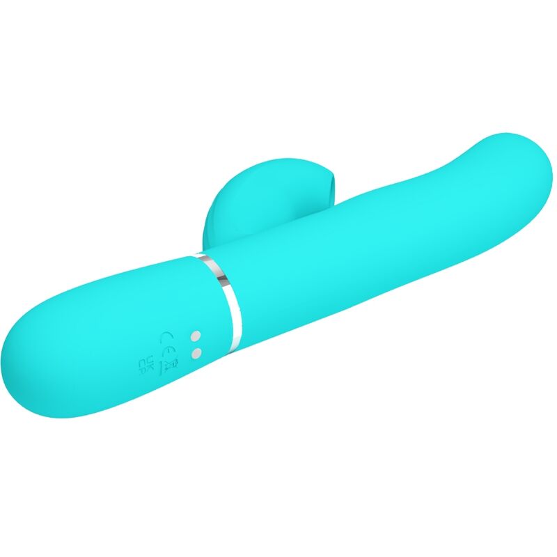 PRETTY LOVE - VIBRATORE MULTIFUNZIONE PERLITA 3 IN 1 G-SPOT VERDE ACQUA - immagine 5