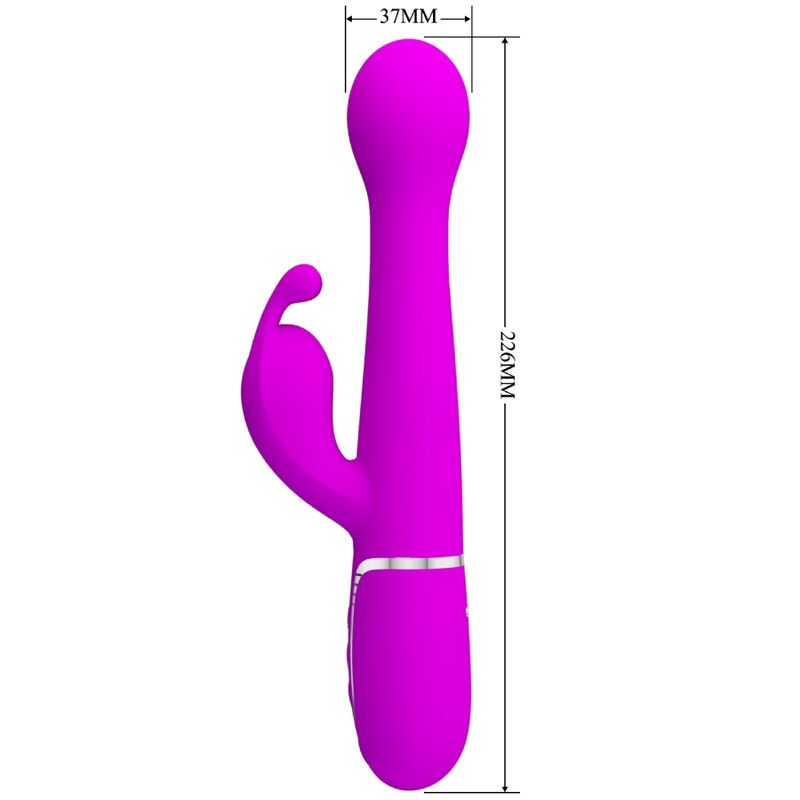 PRETTY LOVE - VIBRATORE DEJON RABBIT 3 IN 1 VIOLA MULTIFUNZIONE - immagine 10