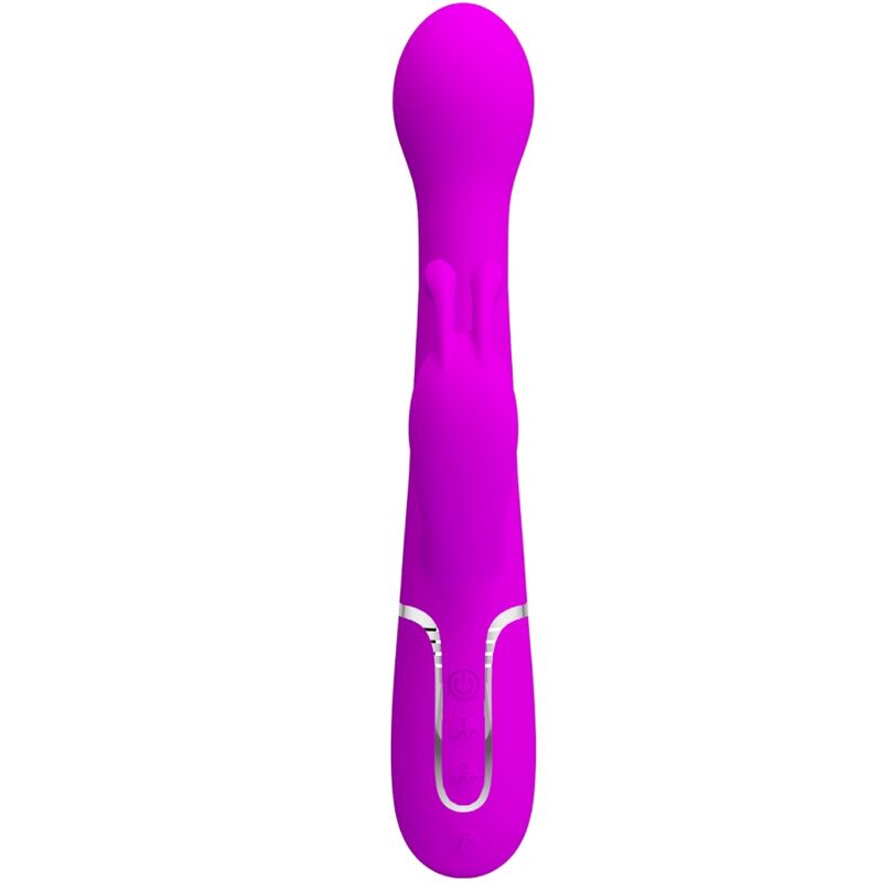PRETTY LOVE - VIBRATORE DEJON RABBIT 3 IN 1 VIOLA MULTIFUNZIONE - immagine 4