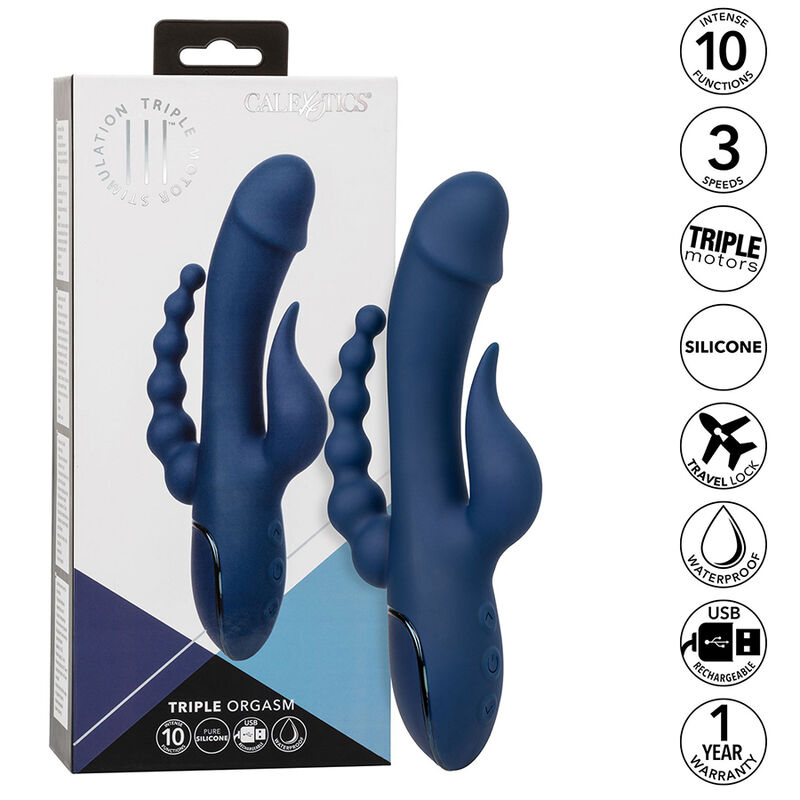 CALEXOTICS - VIBRATORE TRIPLO ORGASMO BLU - immagine 10