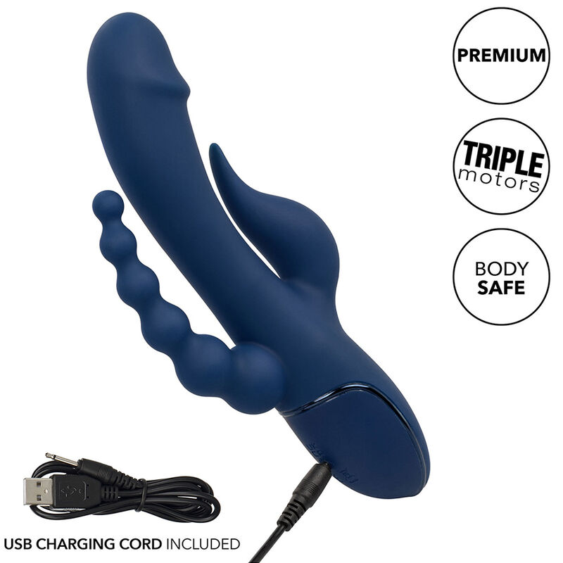 CALEXOTICS - VIBRATORE TRIPLO ORGASMO BLU - immagine 7