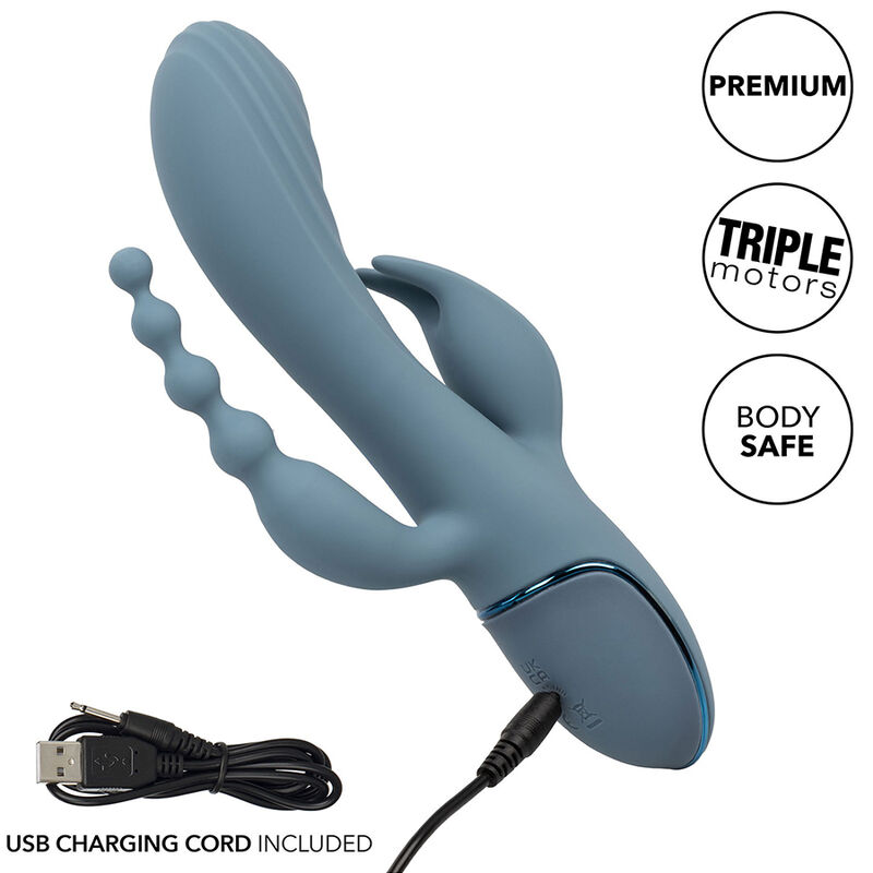 CALEXOTICS - VIBRATORE TRIPLE ECSTASY GRIGIO - immagine 3