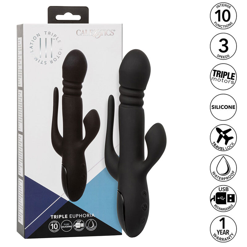 CALEXOTICS - VIBRATORE TRIPLE EUPHORIA NERO - immagine 11