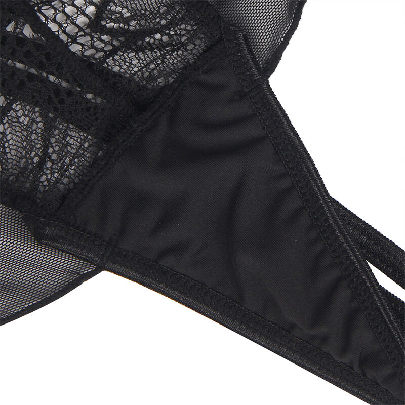 SUBBLIME - TEDDY CUELLO HALTER ESPALDA DESCUBIERTA ENCAJE NEGRO S/M - immagine 6