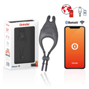 ONINDER – ANELLO VIBRATORE REGOLABILE RICARICABILE PAMPA CON STIMOLATORE CLITORIDE 10 VELOCITÀ – APP GRATUITA