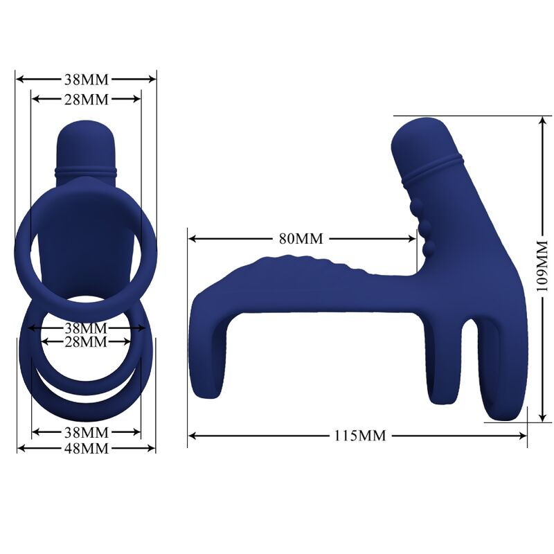 PRETTY LOVE - ANELLO VIBRANTE ELISH CON ESTENSIONE BLU - immagine 6