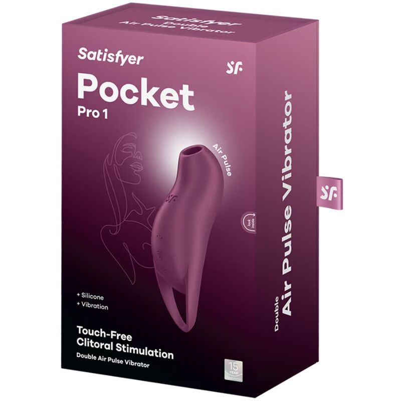 SATISFYER - POCKET PRO 1 STIMOLATORE CLITORIDE GRANATO - immagine 3