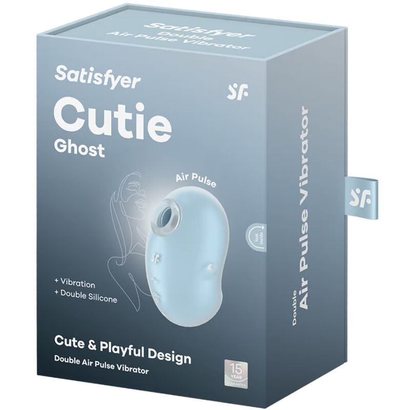 SATISFYER - CUTIE GHOST VIBRATORE LAY-ON AZZURRO - immagine 5