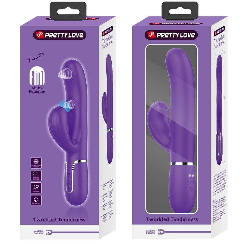 PRETTY LOVE - PERLITA VIBRATORE G-SPOT 3 IN 1 MULTIFUNZIONE VIOLA - immagine 10