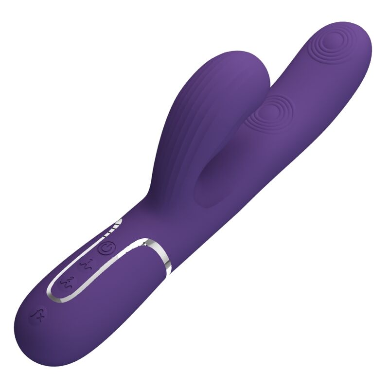 PRETTY LOVE - PERLITA VIBRATORE G-SPOT 3 IN 1 MULTIFUNZIONE VIOLA - immagine 9