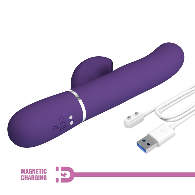 PRETTY LOVE - PERLITA VIBRATORE G-SPOT 3 IN 1 MULTIFUNZIONE VIOLA - immagine 4