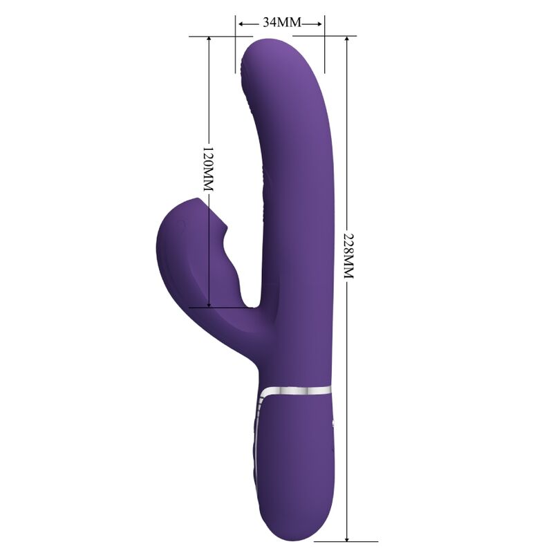 PRETTY LOVE - PERLITA VIBRATORE G-SPOT 3 IN 1 MULTIFUNZIONE VIOLA - immagine 2