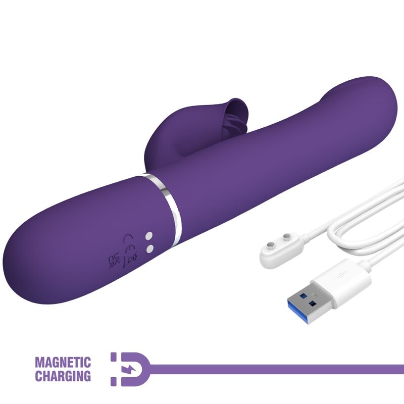 PRETTY LOVE - ZALIN PERLE VIBRATORE CONIGLIO 4 EN 1 VIOLA - immagine 3