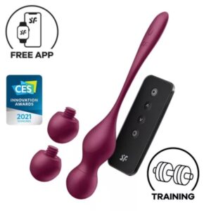SATISFYER – LOVE BIRDS VARY SFERE VIBRANTI APP GRATUITA WINE ROSSO
