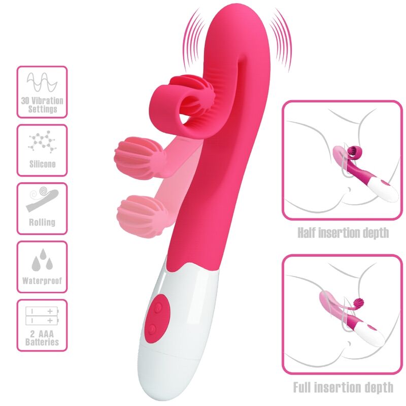 ROMANCE – VIBRATORE E STIMOLATORE 30 VELOCITÀ ROSA
