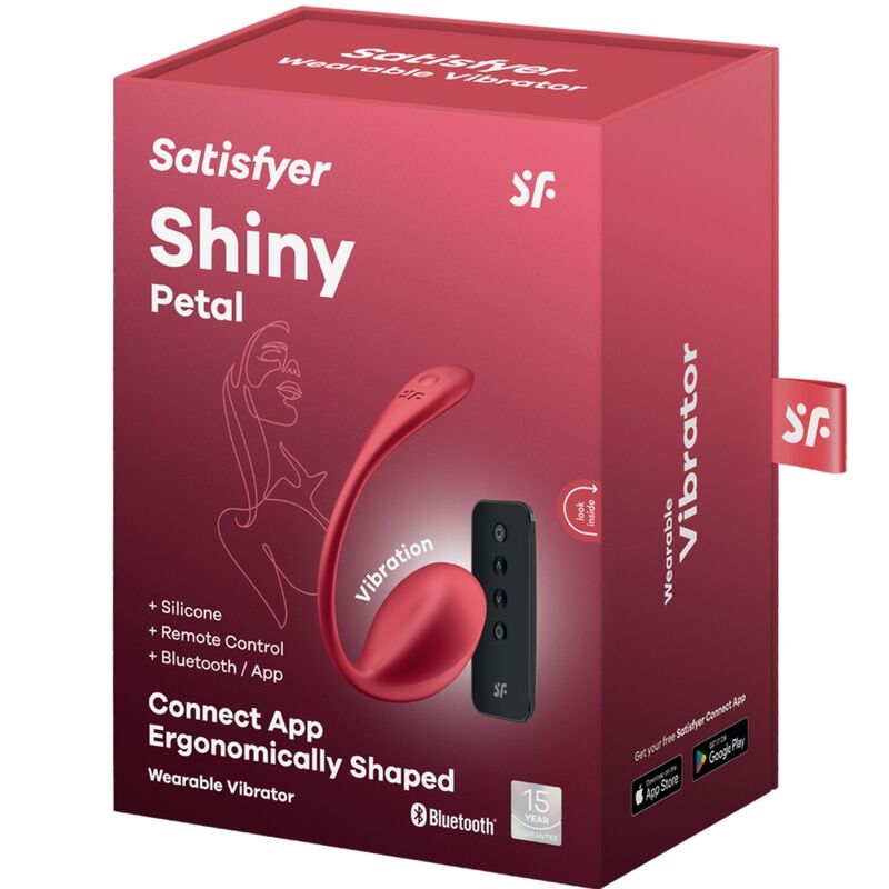 SATISFYER - SHINY PETAL STIMOLATORE CON TELECOMANDO G-POINT ROSSO APP GRATUITA - immagine 4