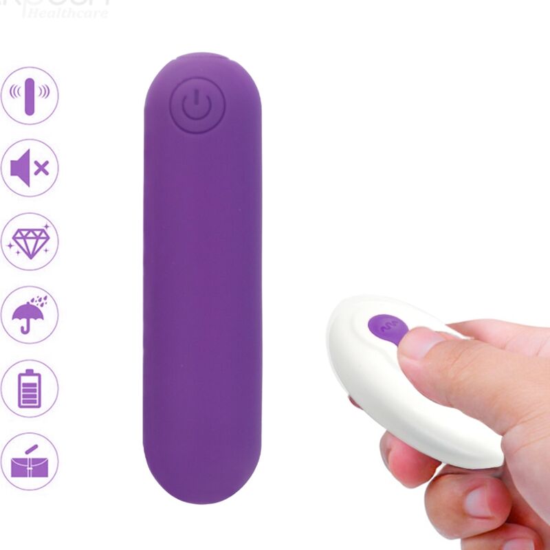 ARMONY – SPLASH JOLINE VIBRATORE BULLET IN SILICONE TELECOMANDO 10 VIBRAZIONI 6.5 X 1.5 CM VIOLA