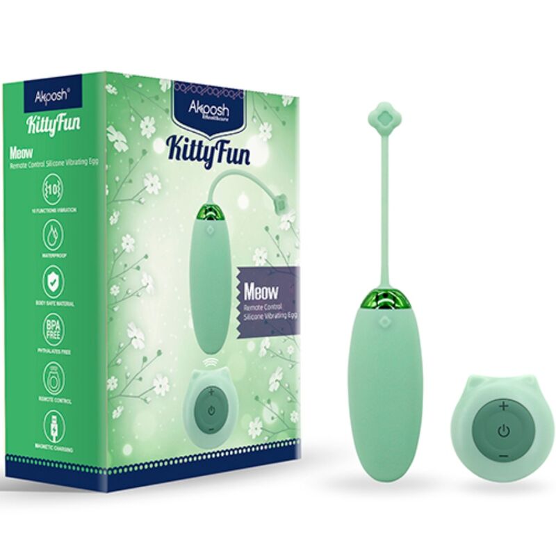 ARMONY - KITTY FUN VIBRATORE UOVO TELECOMANDO 10 VIBRAZIONI VERDE - immagine 4