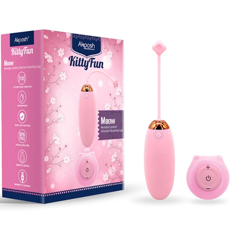 ARMONY - KITTY FUN VIBRATORE UOVO TELECOMANDO 10 VIBRAZIONI ROSA - immagine 5