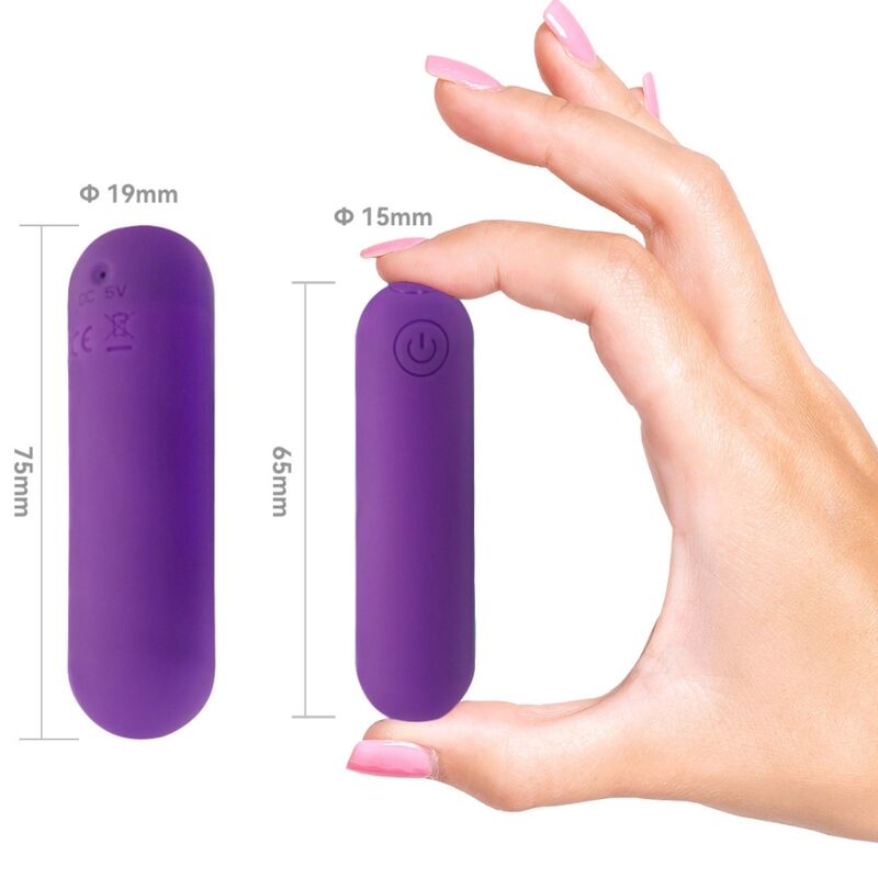 ARMONY - SPLASH HAHA VIBRATORE BULLET IN SILICONE 10 VIBRAZIONI 75 X 19 CM VIOLA - immagine 5