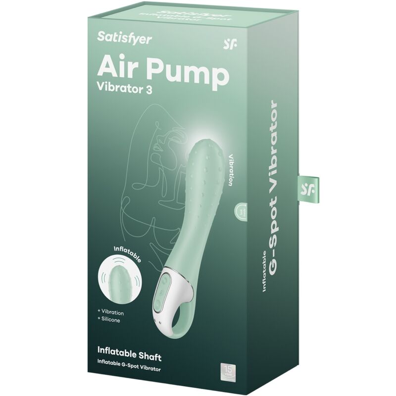 SATISFYER - AIR PUMP VIBRATOR 3 PUNTO G GONFIABILE MENTA - immagine 5