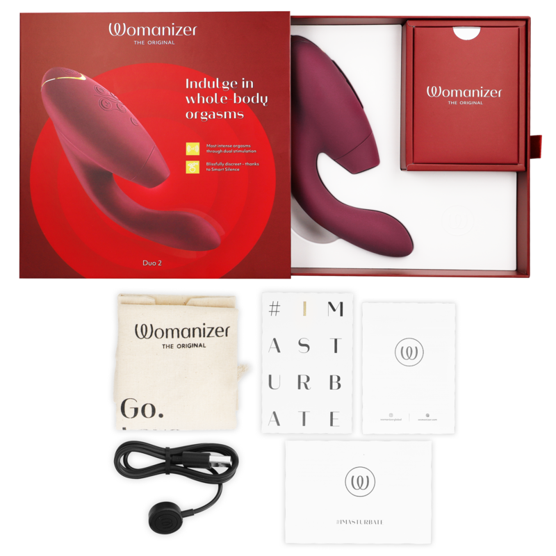 WOMANIZER - STIMOLATORE DUO 2 BORDEAUX - immagine 6