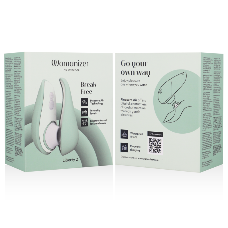WOMANIZER - LIBERTY 2 ESTIMULADOR & SUCCIONADOR CLITORIS VERDE CLARO - immagine 6