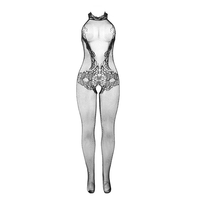 SUBBLIME - 951801 BODYSTOCKING A RETE E PIZZO SENZA CAVALLO CON COLLO ALTO NERO TAGLIA UNICA - immagine 5