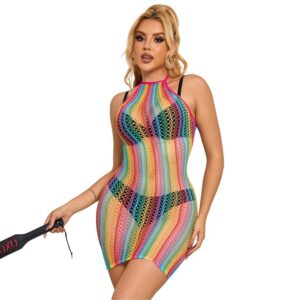 SUBBLIME – 952341 VESTIDO DE REJILLA ARCOIRIS TALLA ÚNICA