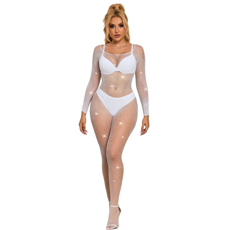 SUBBLIME – 952396 BODYSTOCKING A RETE CON STRASS MANICA LUNGA BIANCO TAGLIA UNICA SUBBLIME – 952396 BODYSTOCKING A RETE CON STRASS MANICA LUNGA BIANCO TAGLIA UNICA