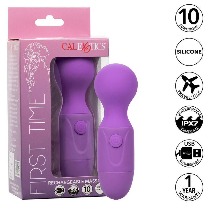 CALEXOTICS - FIRST TIME MASSAGGIATORE RICARICABILE 10 VIBRAZIONI VIOLA - immagine 8