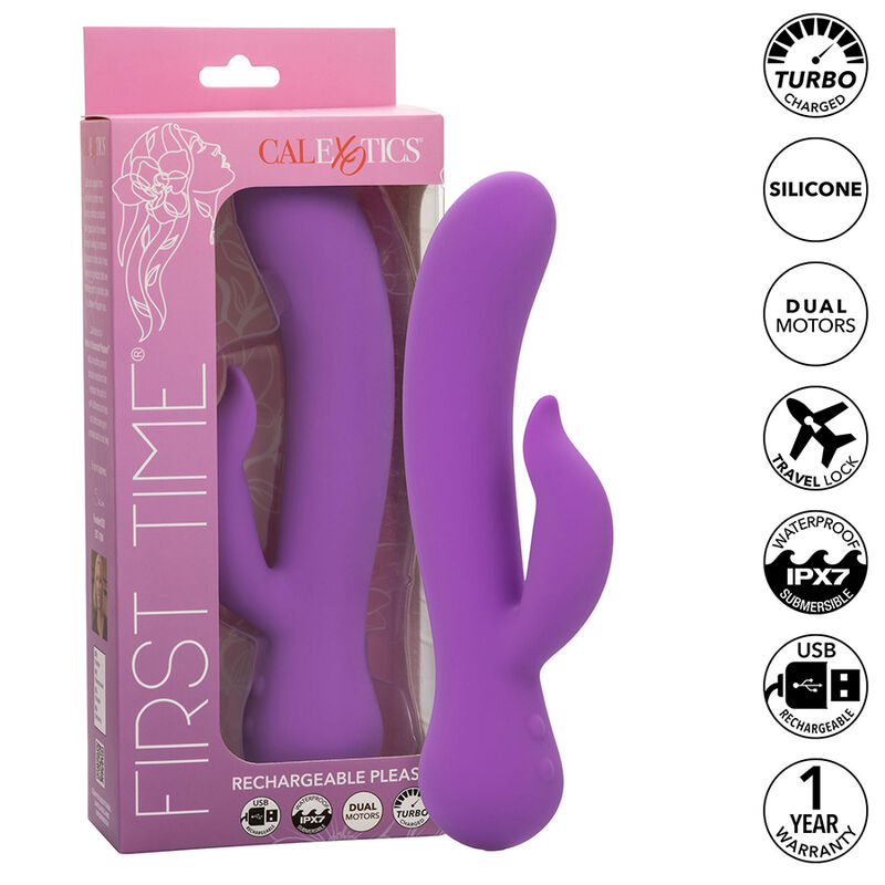 CALEXOTICS - FIRST TIME VIBRATORE PLEASER RICARICABILE VIOLA - immagine 7