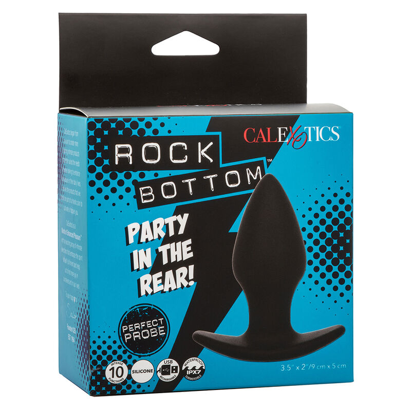 CALEXOTICS - ROCK BOTTOM PERFECT ANAL PLUG 10 VIBRAZIONI SILICONE NERO - immagine 7